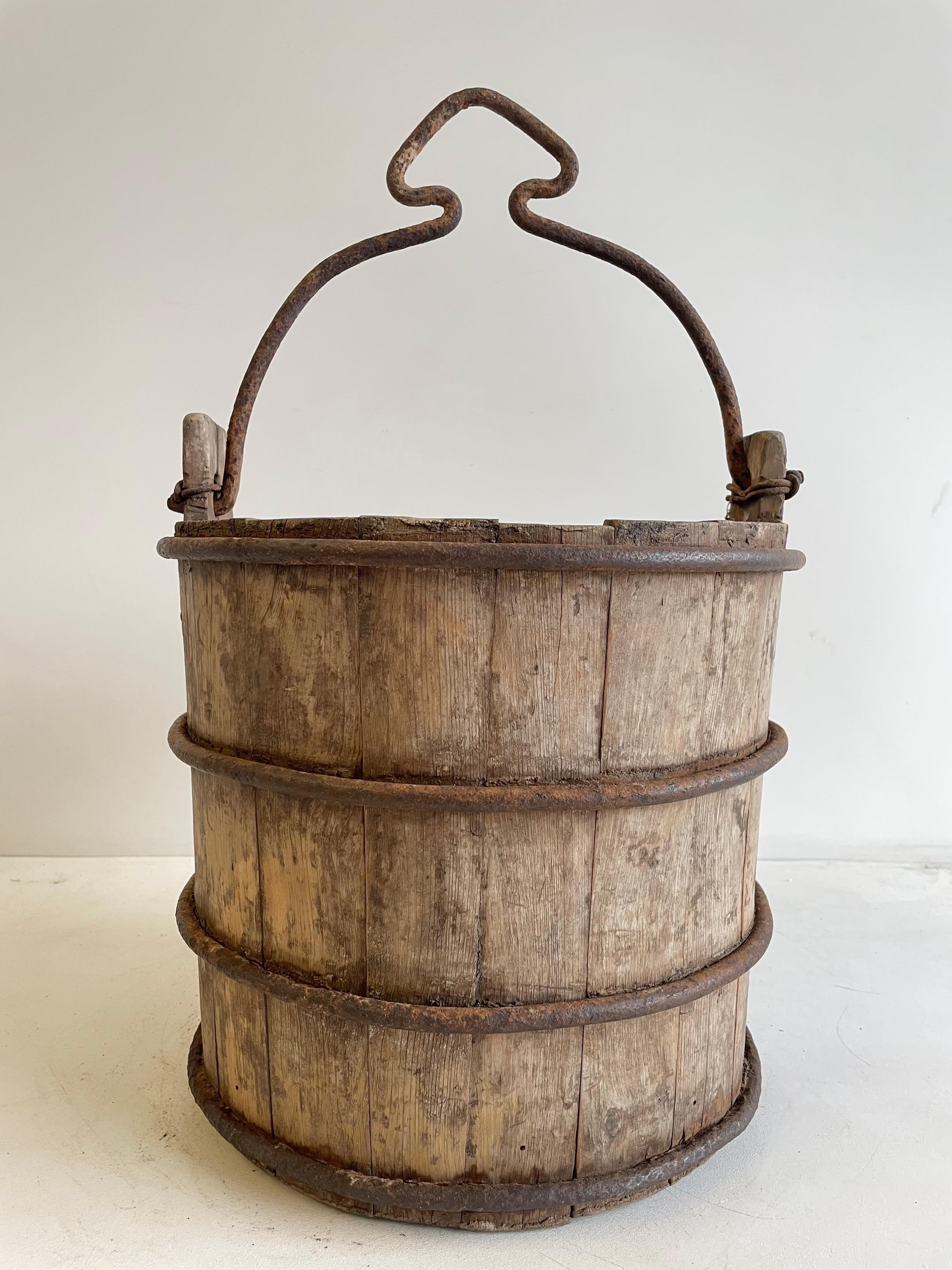 antique well buckets
