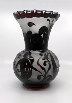 Vintage Webb Corbett Cameo Baluster Shaped Vase