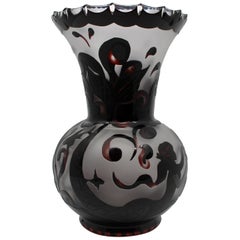 Vintage Webb Corbett Cameo Baluster Shaped Vase