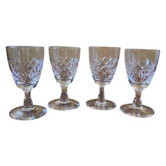 Vintage Webb Corbett Crystal Sherry Glasses Set Of Four