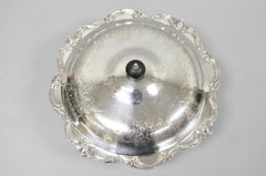 Vintage Webster Wilcox "Rochelle" Silver Plated Round Covered Serving Bowl Dish