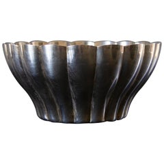 Vintage Webster Wilcox Silver Plated Bowl With Scalloped Edges