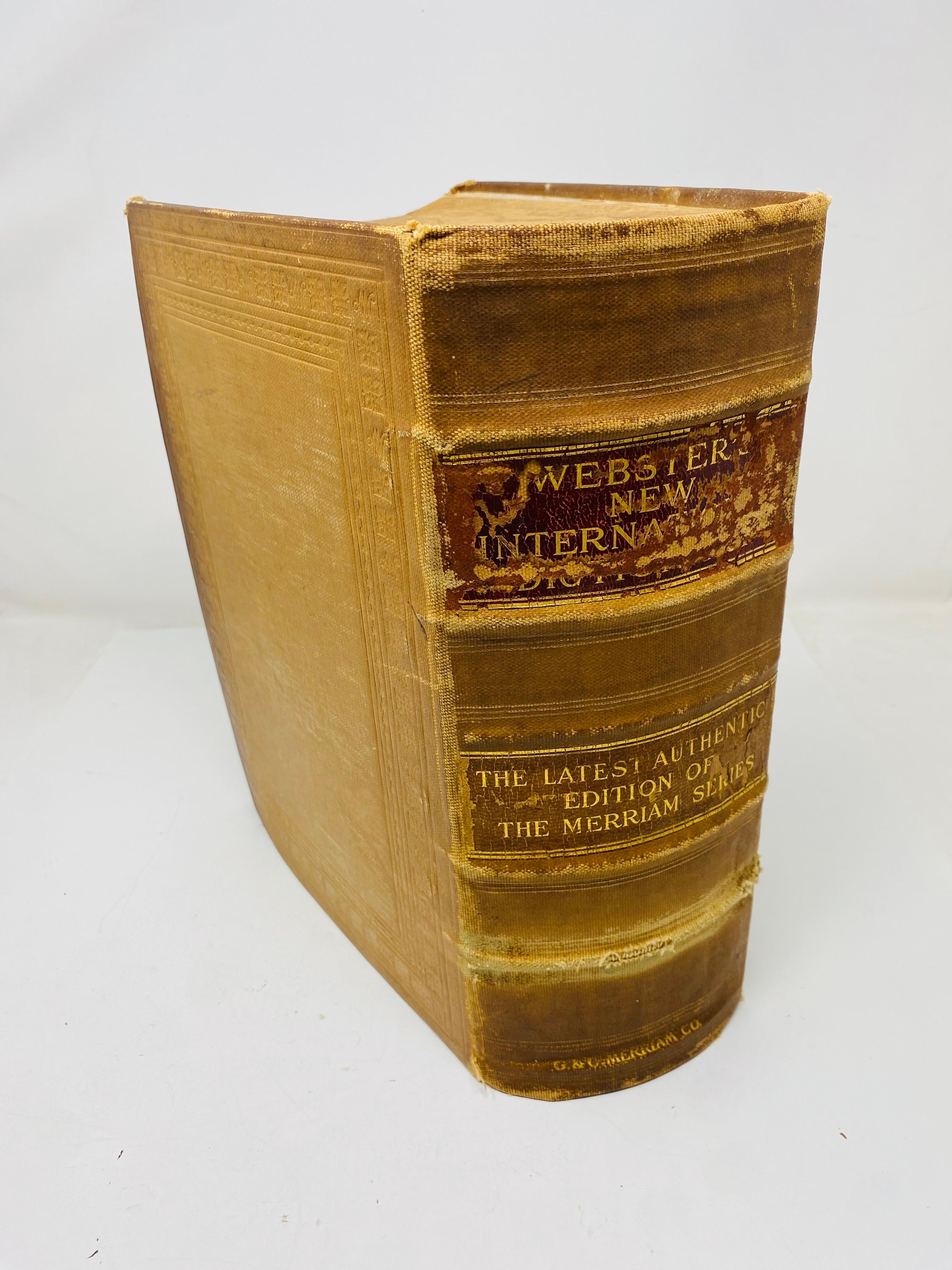 Vintage Webster's New International Dictionary, First Edition