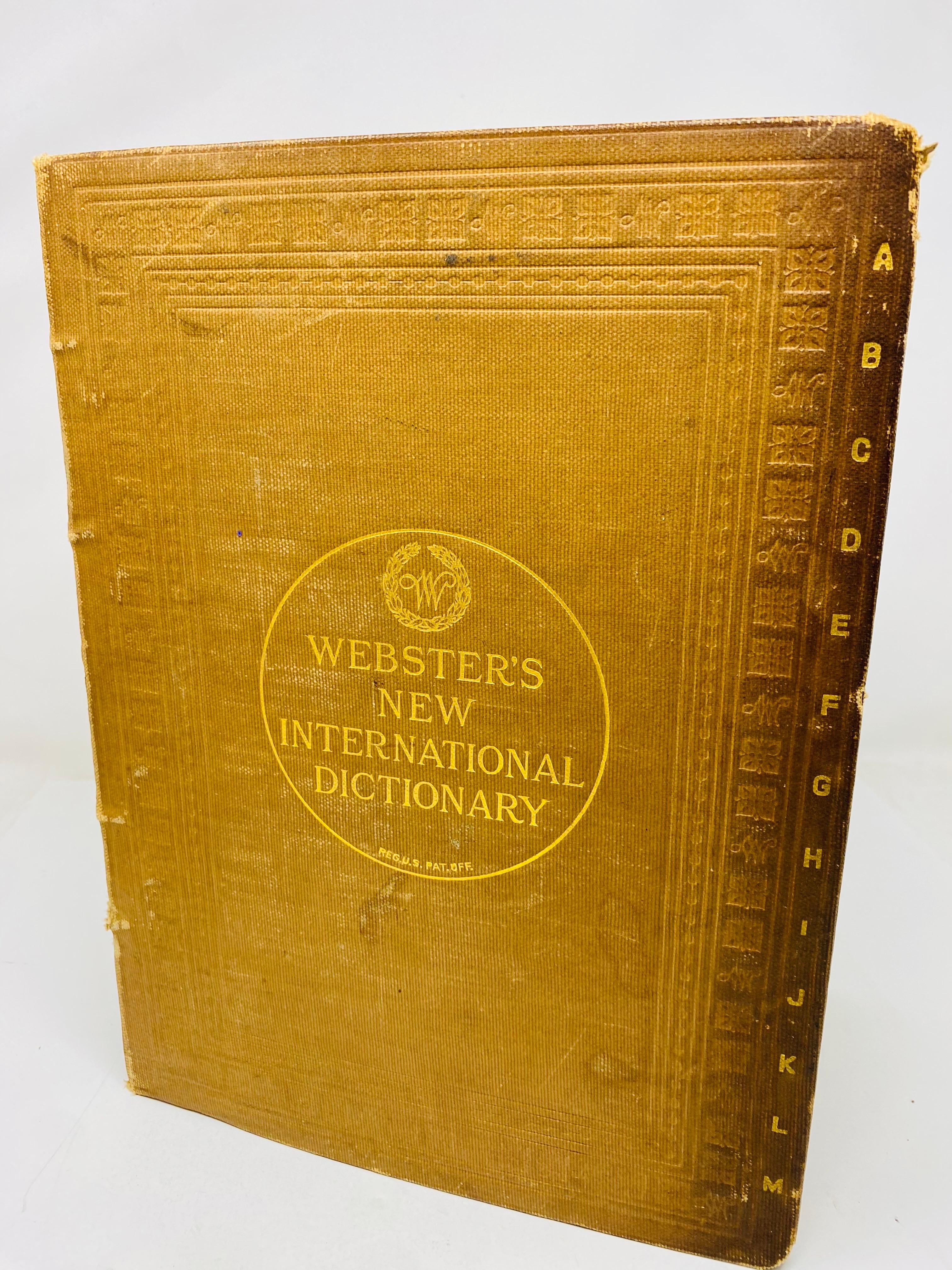 Vintage Webster's New International Dictionary, First Edition