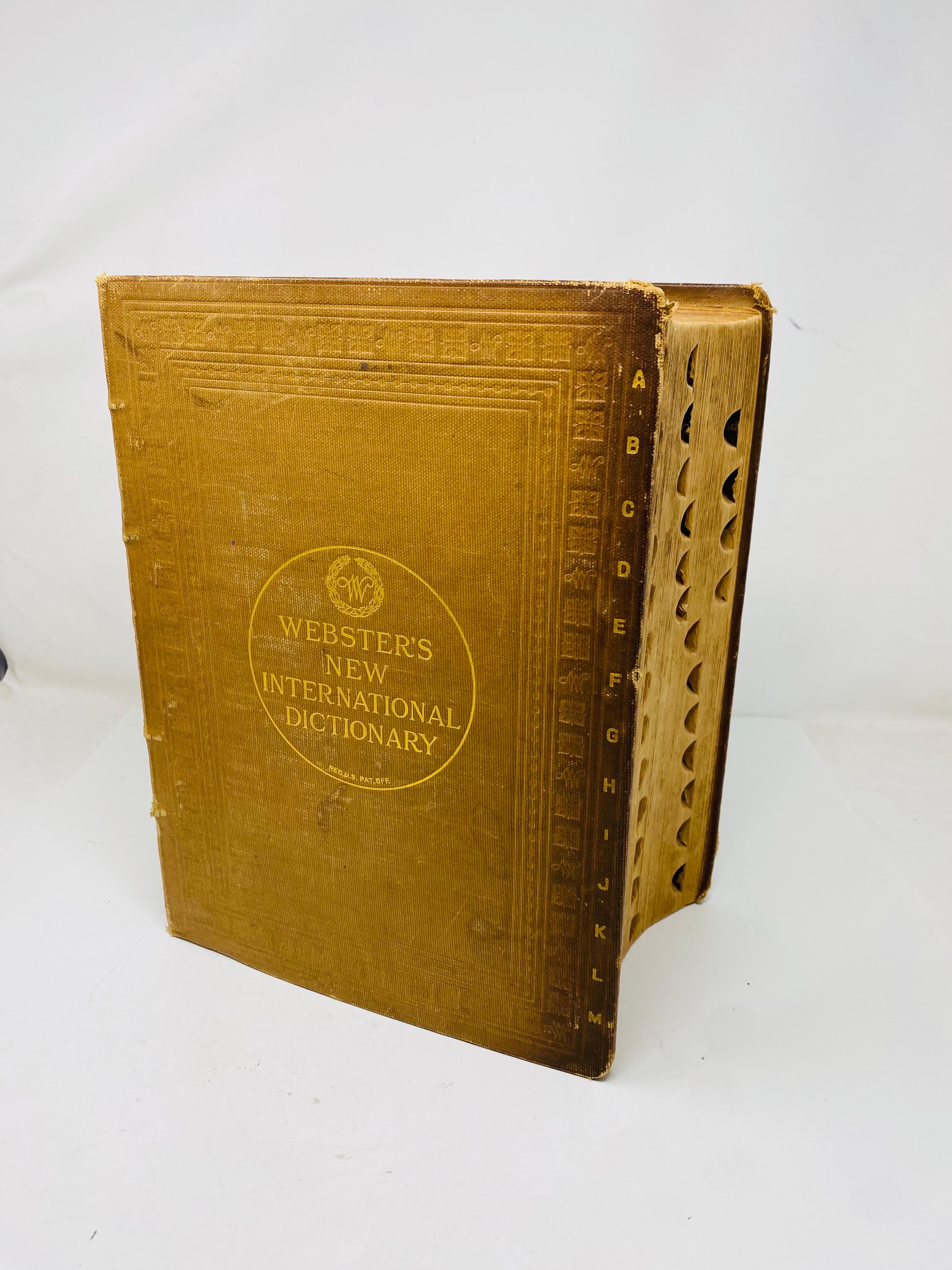 Vintage Webster's New International Dictionary, First Edition