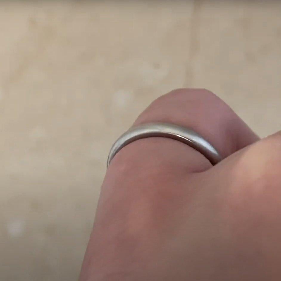 Women's or Men's Vintage Wedding Band, Platinum For Sale