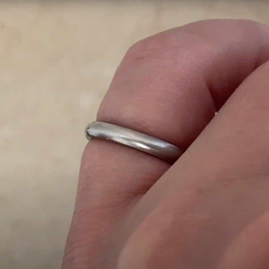 Vintage Wedding Band, Platinum For Sale 1