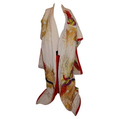 Vintage Wedding Kimono with Phoenix Decoration