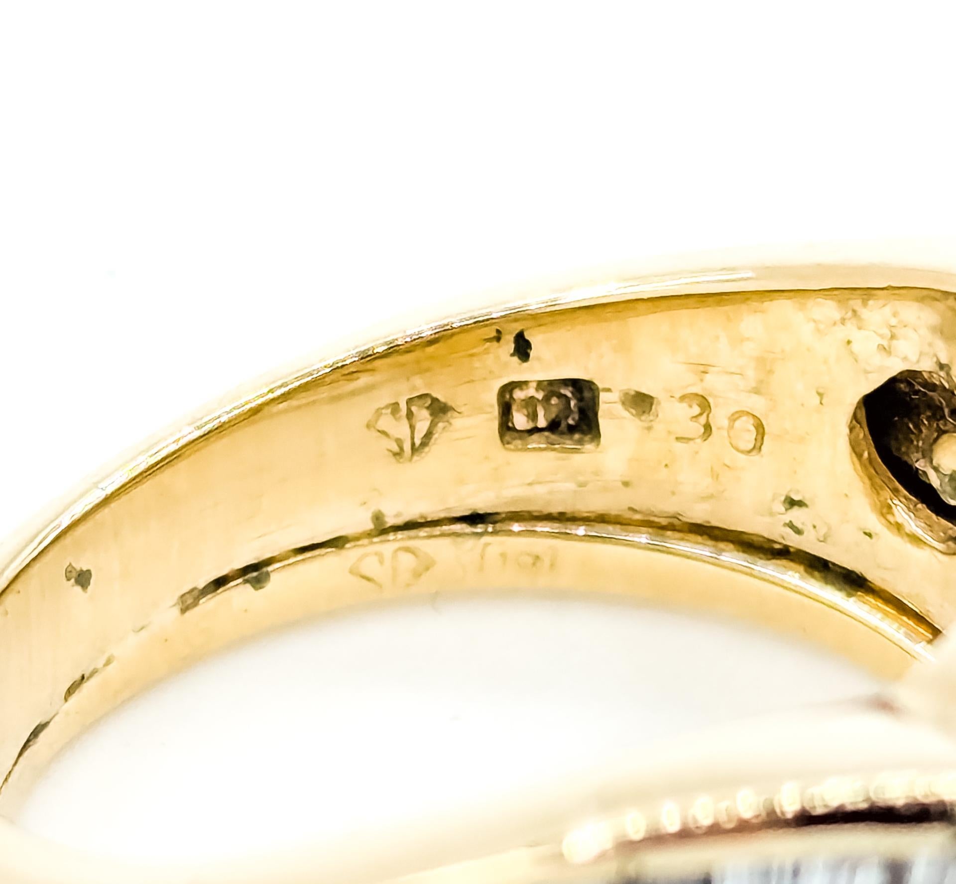 Vintage Hochzeit Set Diamantring in 14k im Angebot 5