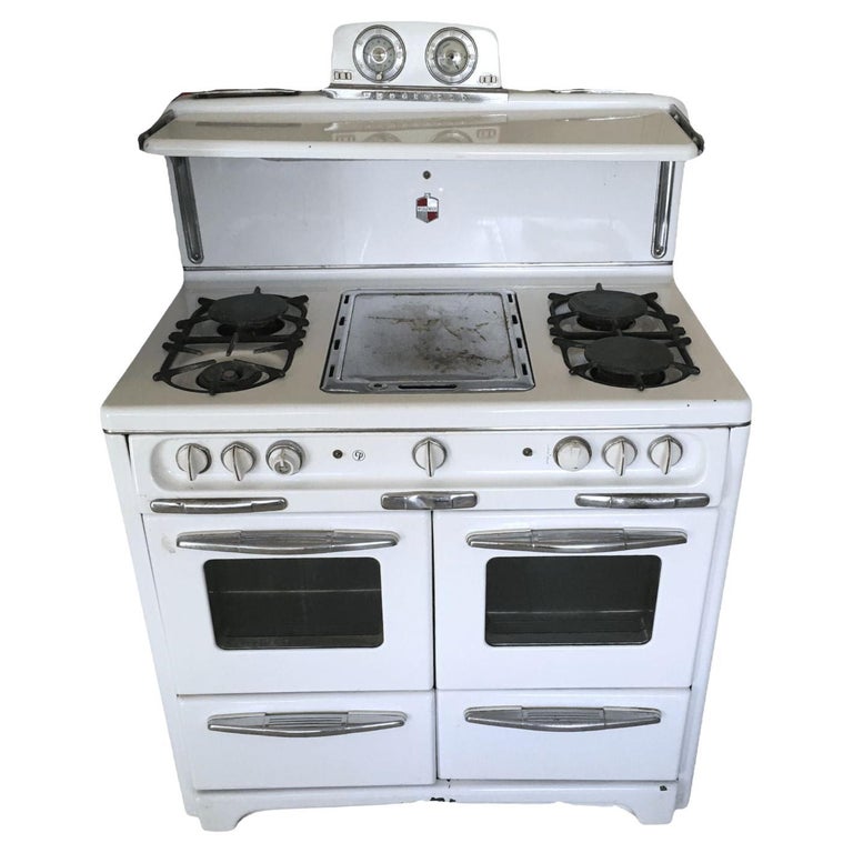 Vintage Wedgewood Double Oven Stove In White For Sale At 1Stdibs