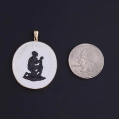Vintage Wedgwood Anti Slavery Pendant of 14k Gold