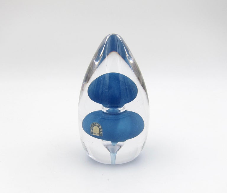 Vintage Wedgwood Art Glass Paperweight by Ronald For