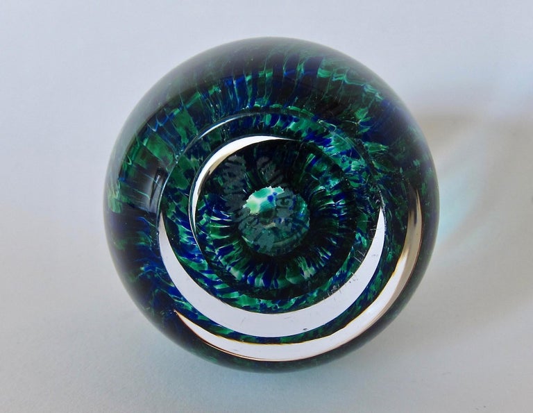 Vintage Wedgwood Art Glass Paperweight by Ronald at