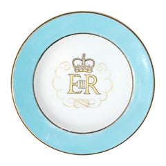 Retro Wedgwood Bone China Small Plate Queen Elizabeth Silver Jubilee 1977 ER