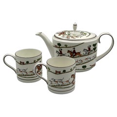 Vintage Wedgwood Fine Bone Chine Teapot with Two Mugs