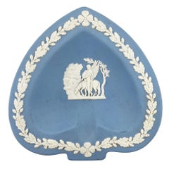 Vintage Wedgwood Jasperware “Bellerophon & Pegasus” Heart Dish – Blue and White