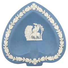 Vintage Wedgwood Jasperware “Bellerophon & Pegasus” Heart Dish – Blue and White