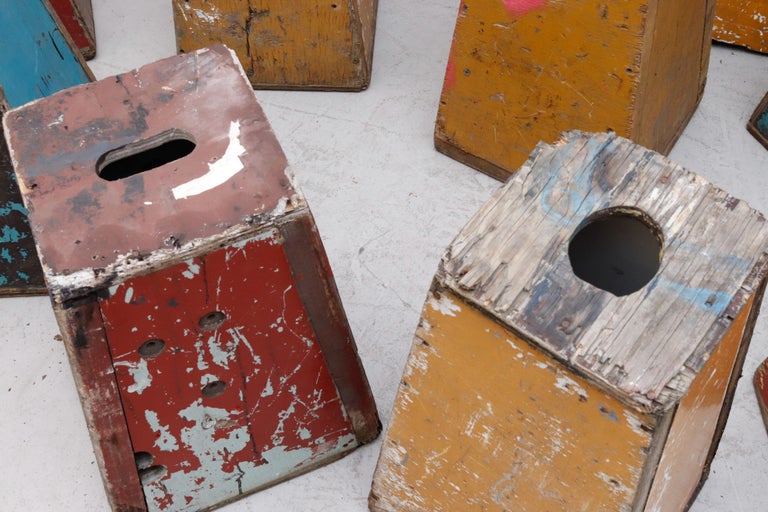 Set of 16 Vintage Weighted Beach Blocks at 1stDibs