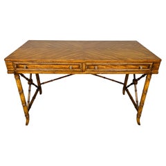 Vintage WEIMAN Faux Bamboo Desk 