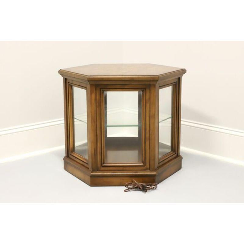 Mid-Century Modern WEIMAN Mid Century Hexagonal Glass Cabinet Accent Table
