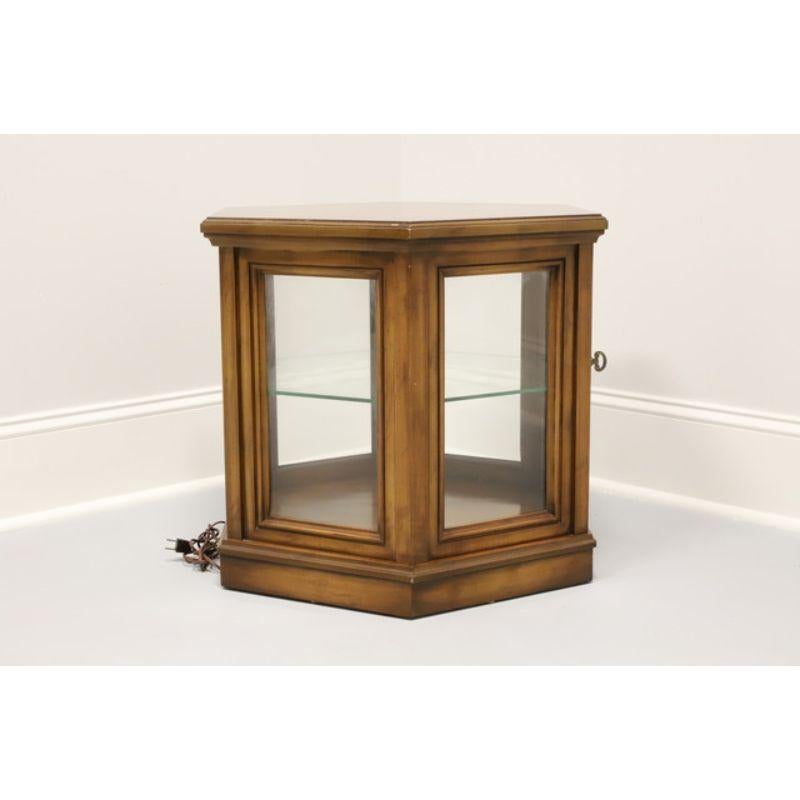 Mid-Century Modern WEIMAN Mid Century Hexagonal Glass Cabinet Accent Table