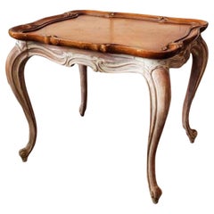 Retro Weiman Provincial Louis XV Style Whitewash Table