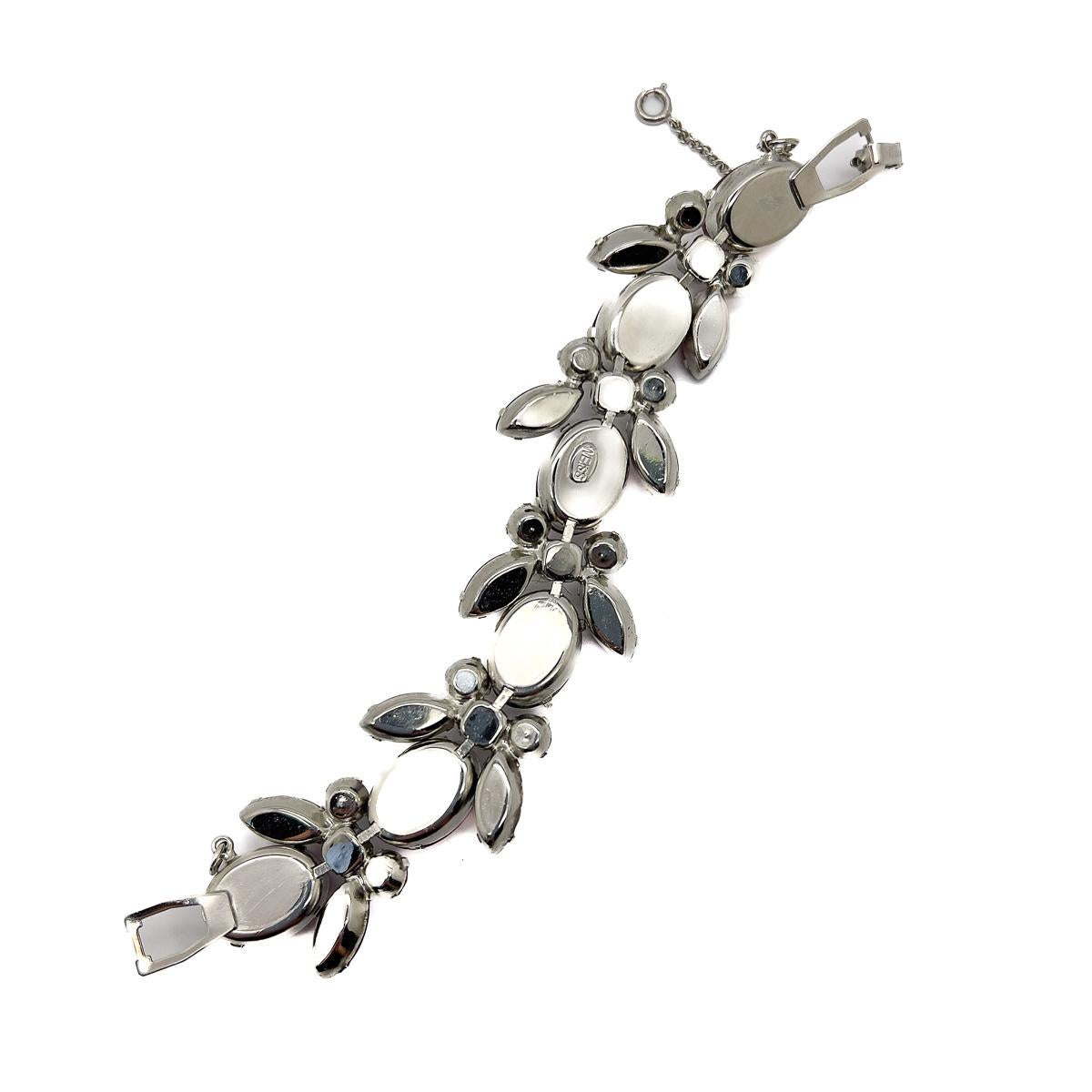 Donna Vintage Weiss Bracciale da cocktail in cristallo d'ametista 1950s in vendita