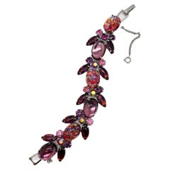Vintage WEISS Amethyst Crystal Cocktail Bracelet 1950s
