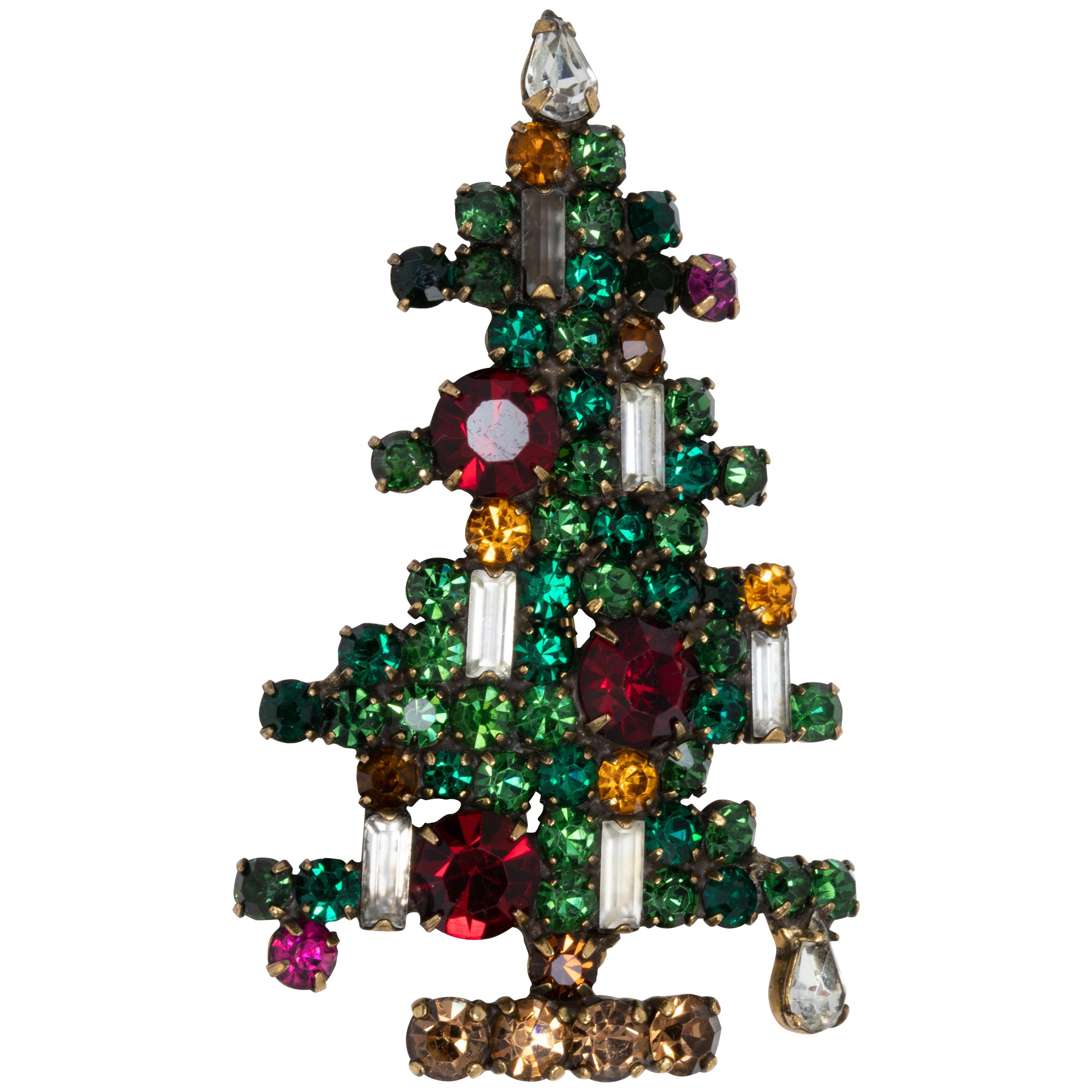 Weiss christmas sale tree brooch