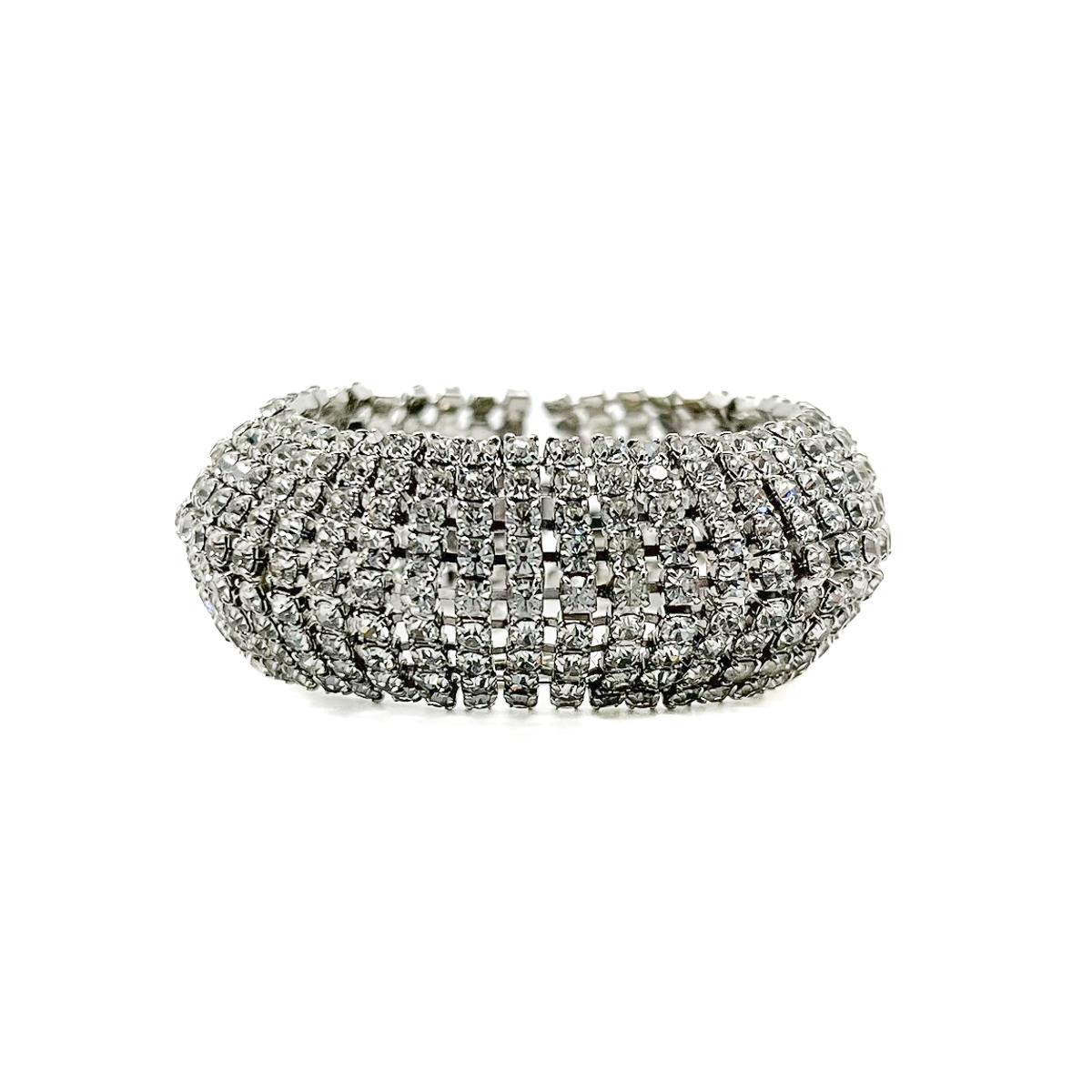 Bracciale da cocktail vintage con strass di Weiss, anni '50 in vendita 1