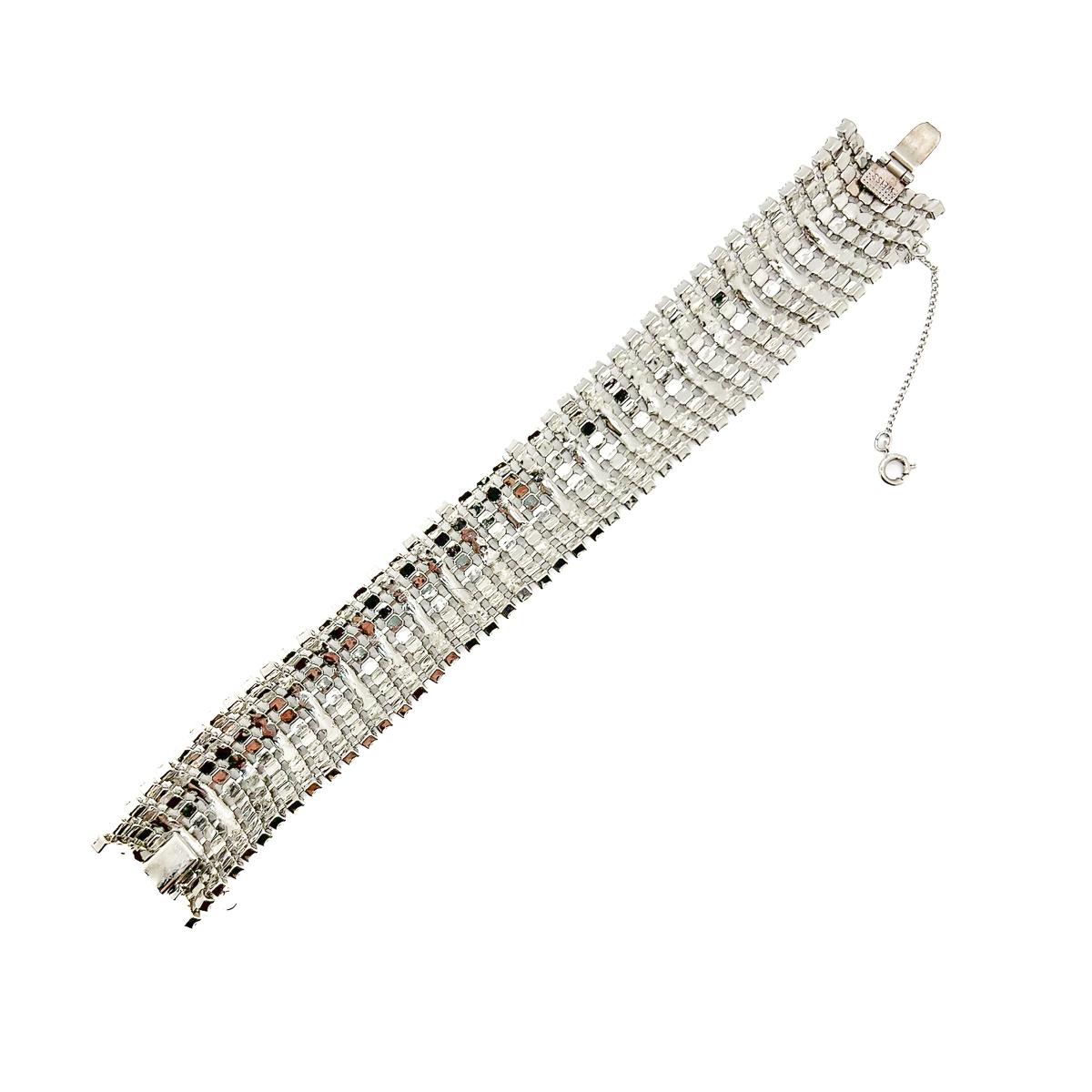Bracciale da cocktail vintage con strass di Weiss, anni '50 in vendita 2