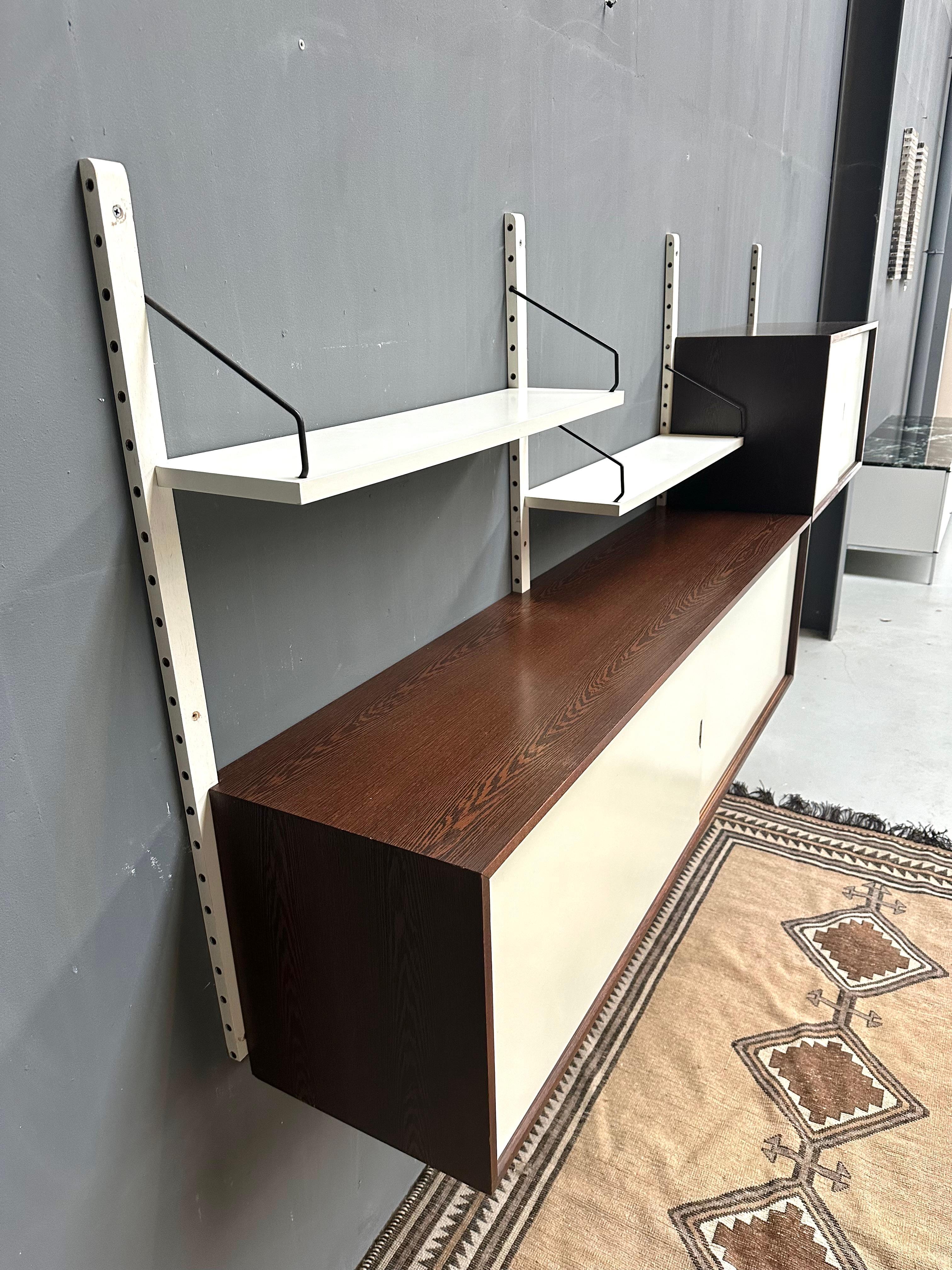Vintage Wenge & White Wall Unit by Poul Cadovius for Cado, 1960s. For Sale 5