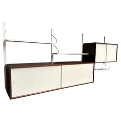 Vintage Wenge & White Wall Unit by Poul Cadovius for Cado, 1960s.