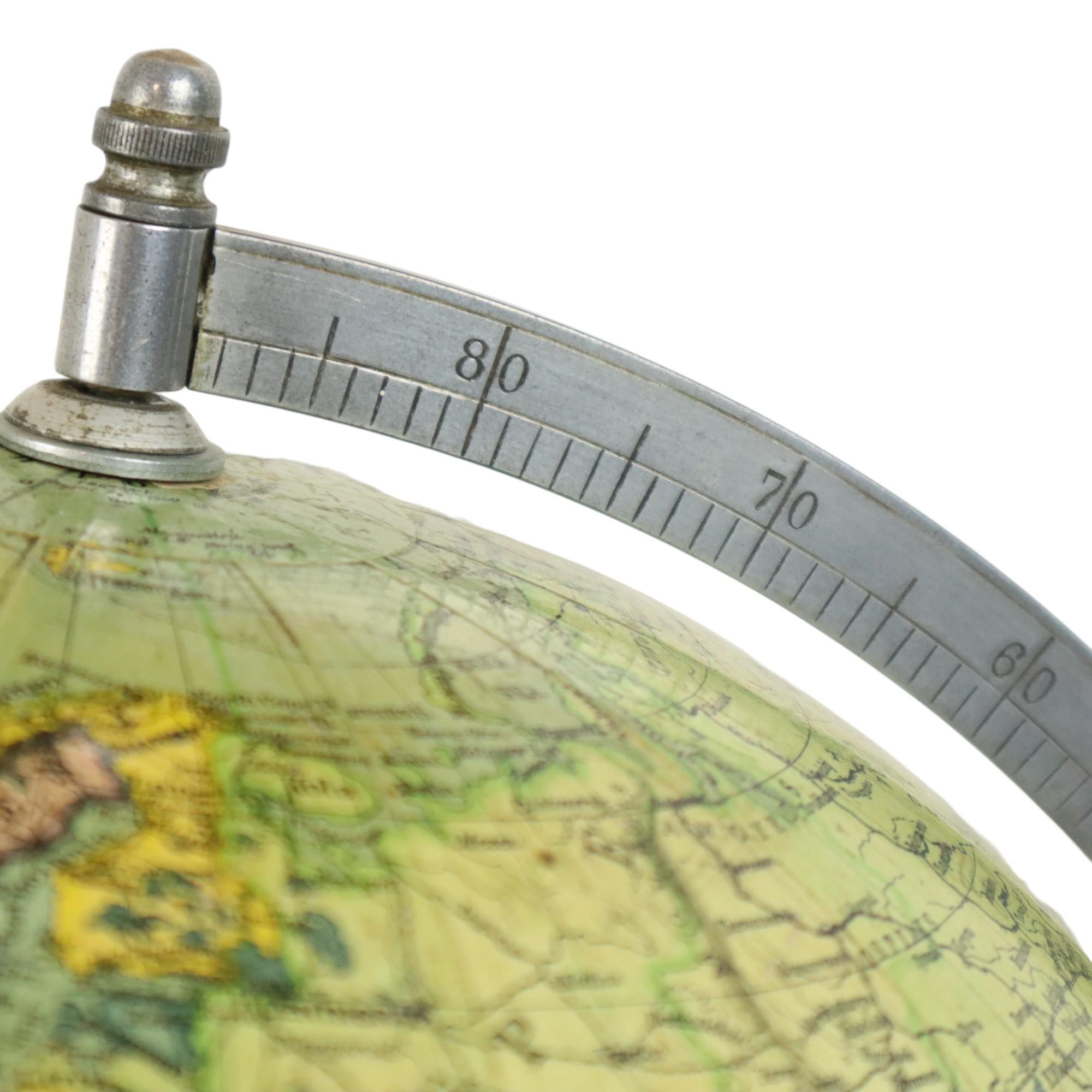 Globo Wereldbol d'epoca con Kompas su base Eiken Jaren 40 in vendita 3