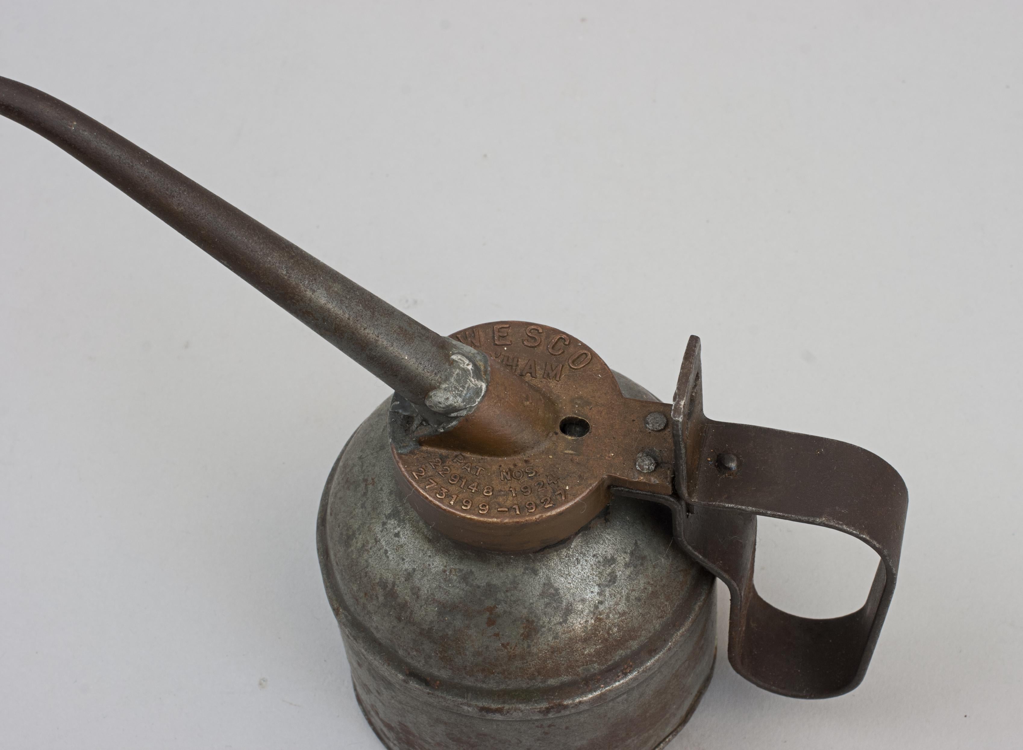 British Vintage WESCO Oil Can For Sale