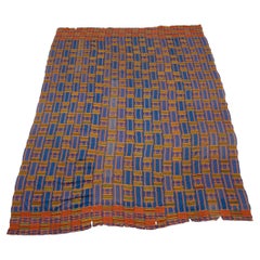 Vintage West African Blue Kente Cloth