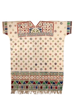 Westafrikanische Vintage-Tunika mit geometrischem Design