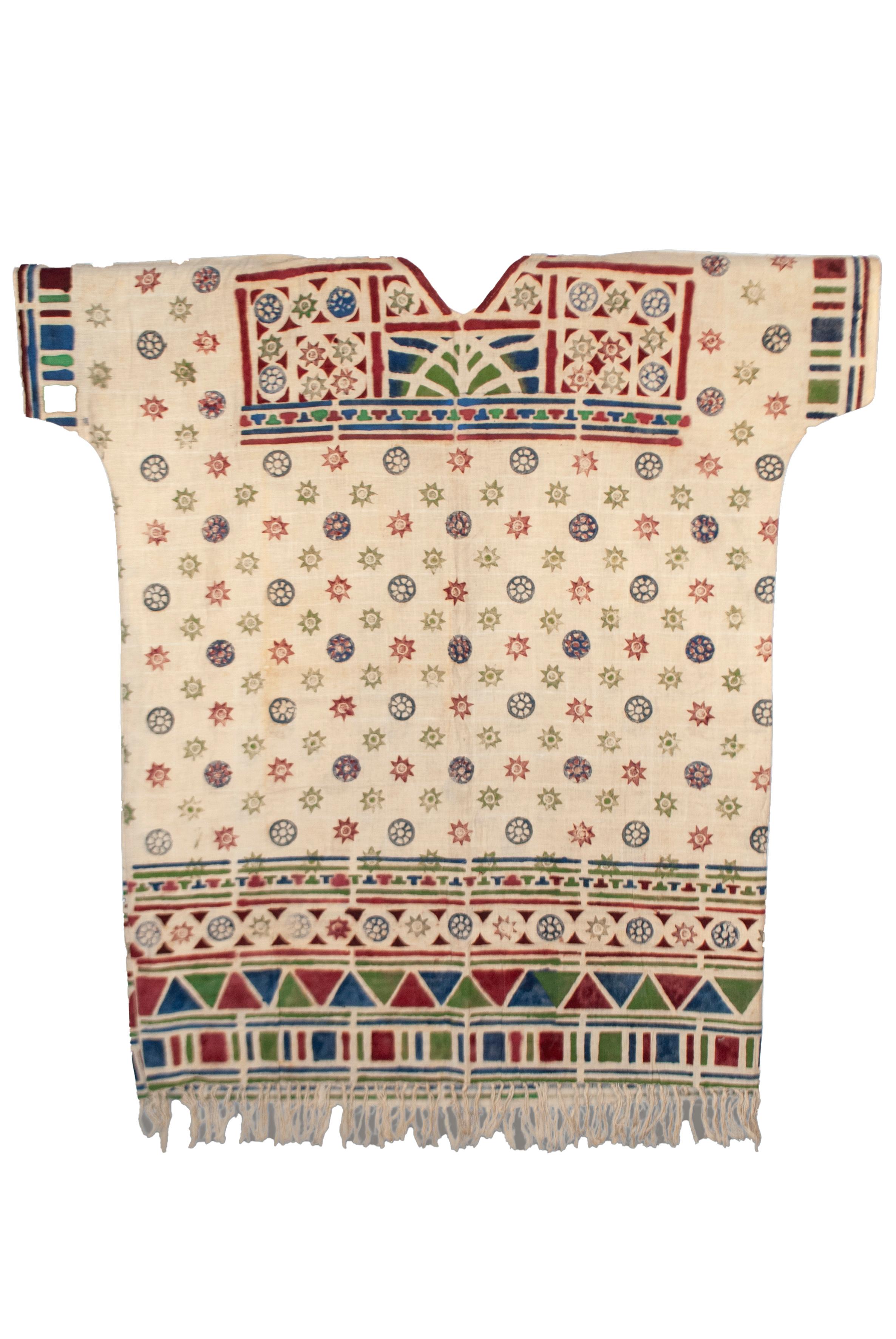 Tribale Tunica vintage dell'Africa occidentale con disegno geometrico in vendita