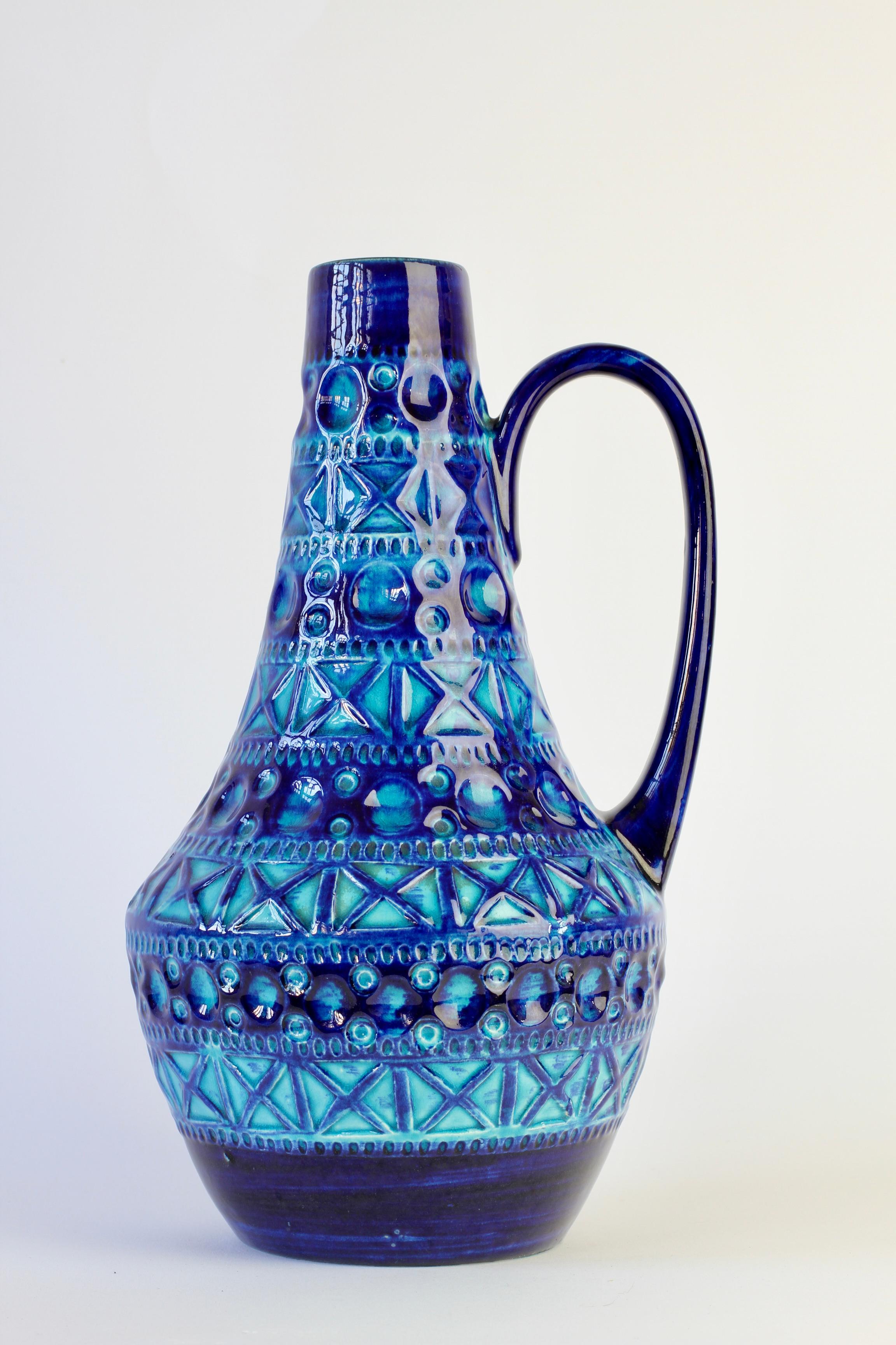Vase vintage d'Allemagne de l'Ouest de style Bitossi par Bodo Mans pour Bay Pottery, vers 1970 en vente 2