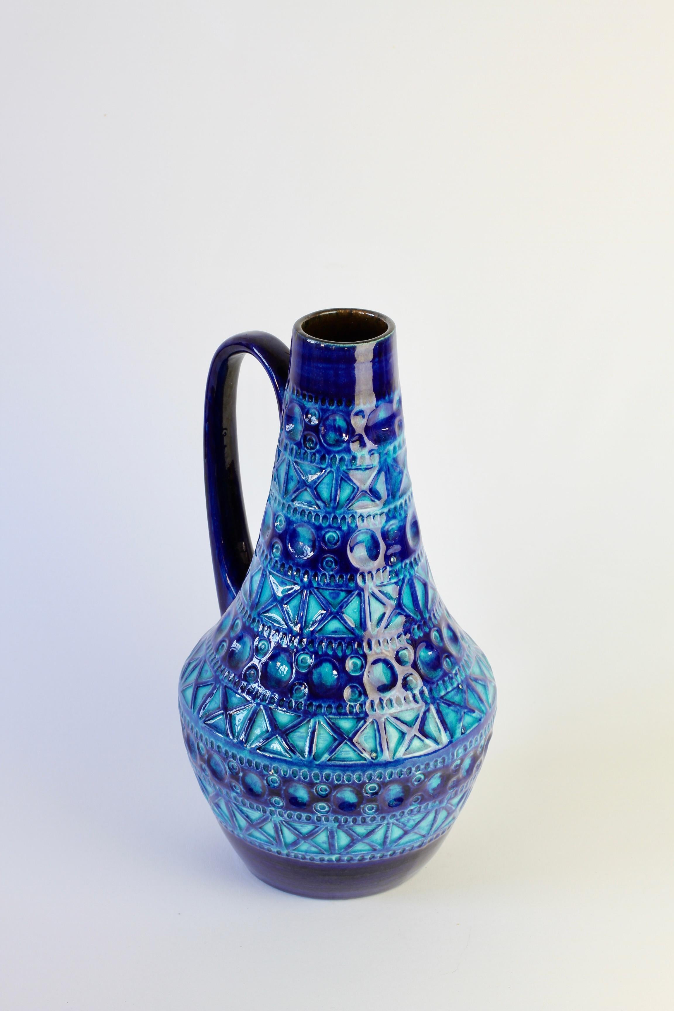 Vase vintage d'Allemagne de l'Ouest de style Bitossi par Bodo Mans pour Bay Pottery, vers 1970 en vente 5