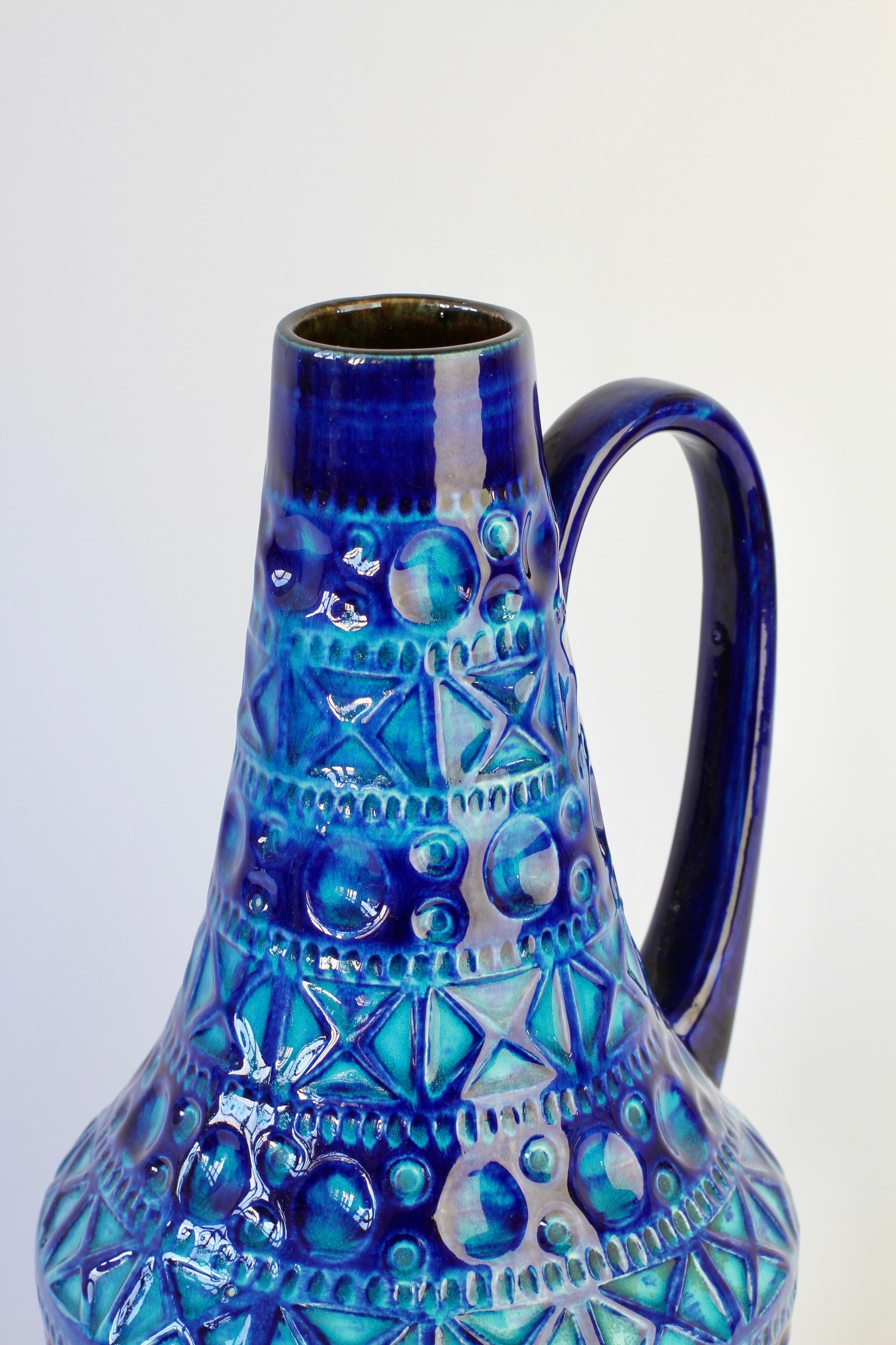 Vase vintage d'Allemagne de l'Ouest de style Bitossi par Bodo Mans pour Bay Pottery, vers 1970 en vente 6