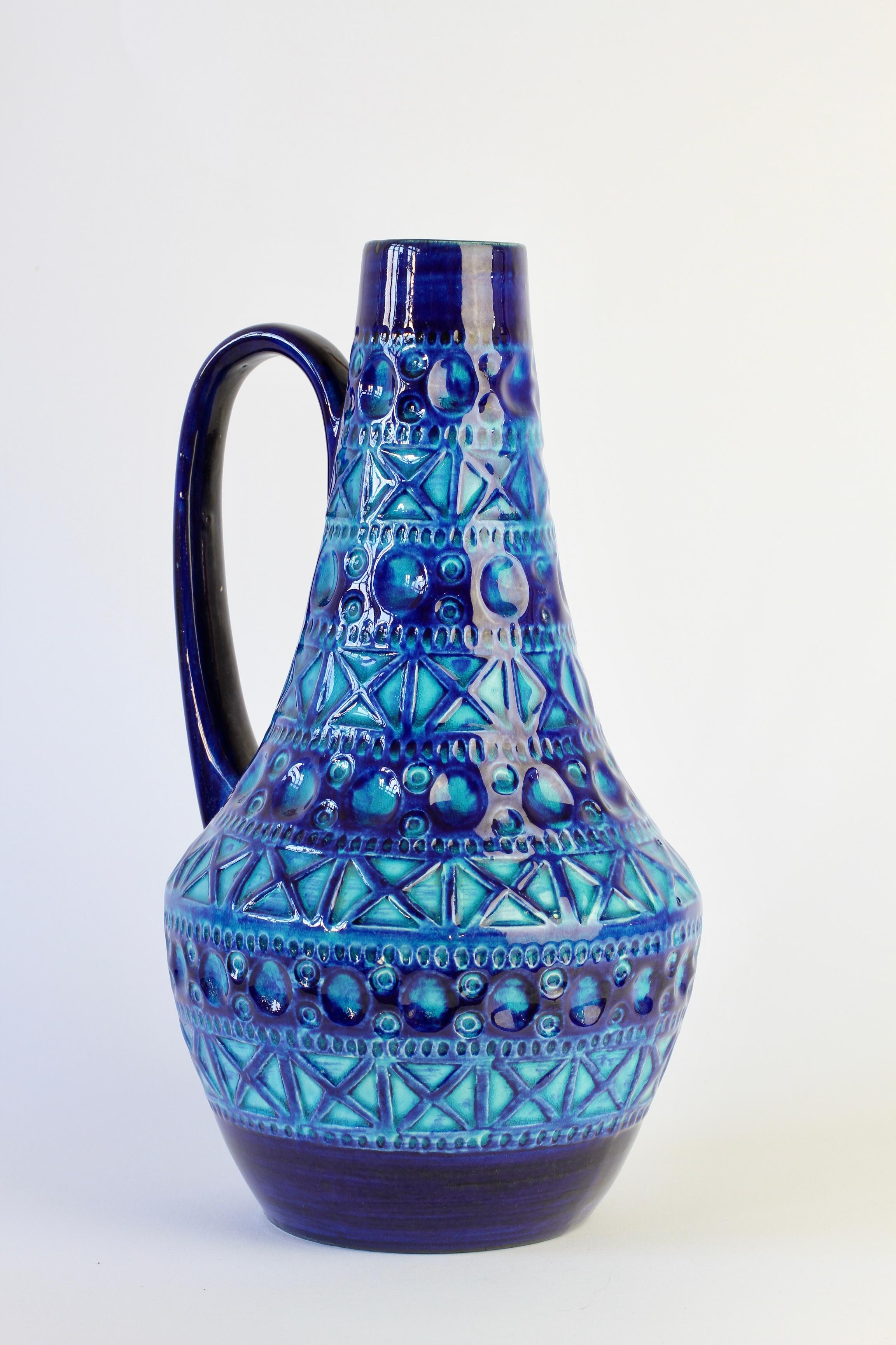 Allemand Vase vintage d'Allemagne de l'Ouest de style Bitossi par Bodo Mans pour Bay Pottery, vers 1970 en vente