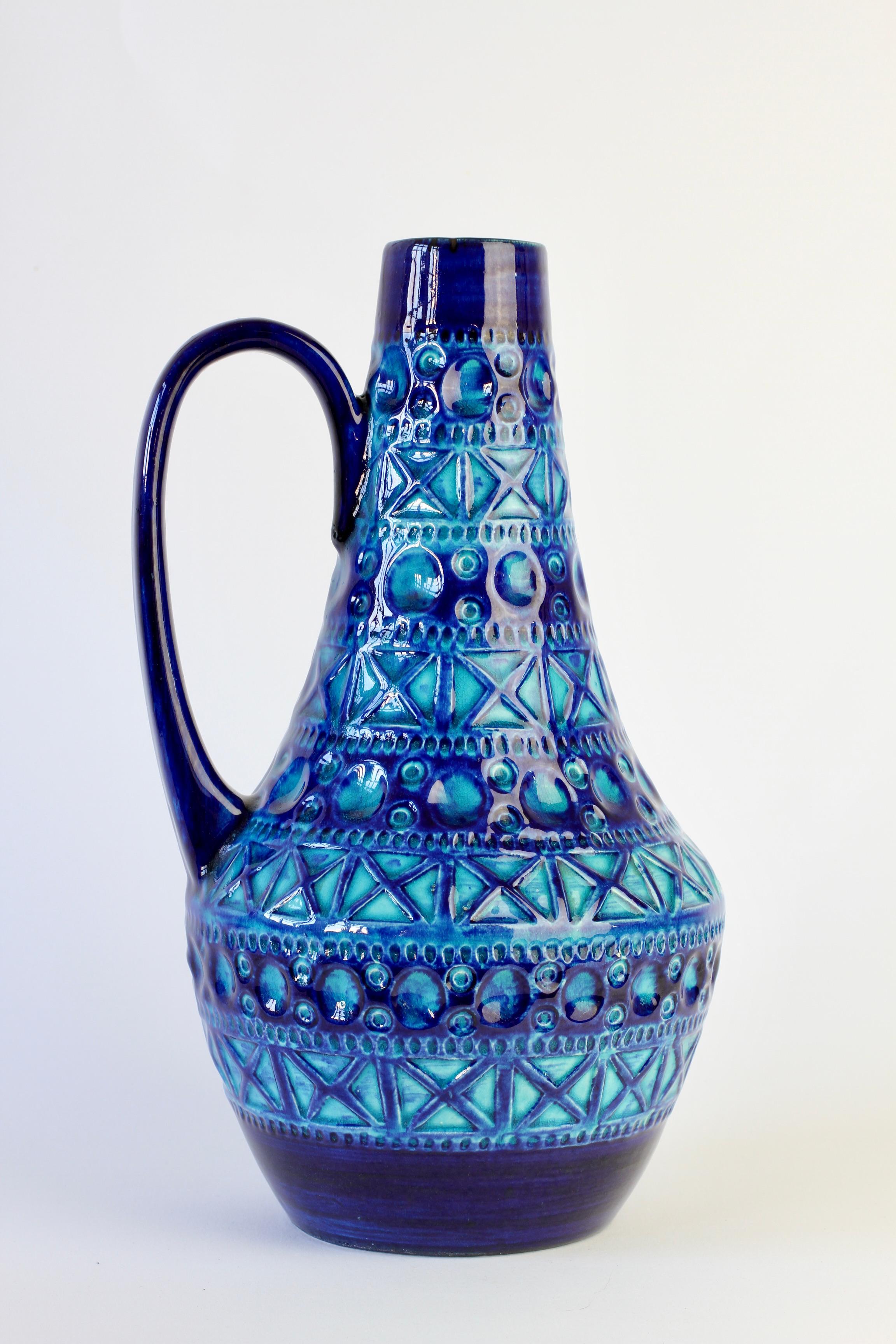 Westdeutsche Vintage-Vase im Bitossi-Stil von Bodo Mans für Bay Pottery, um 1970 (Glasiert) im Angebot