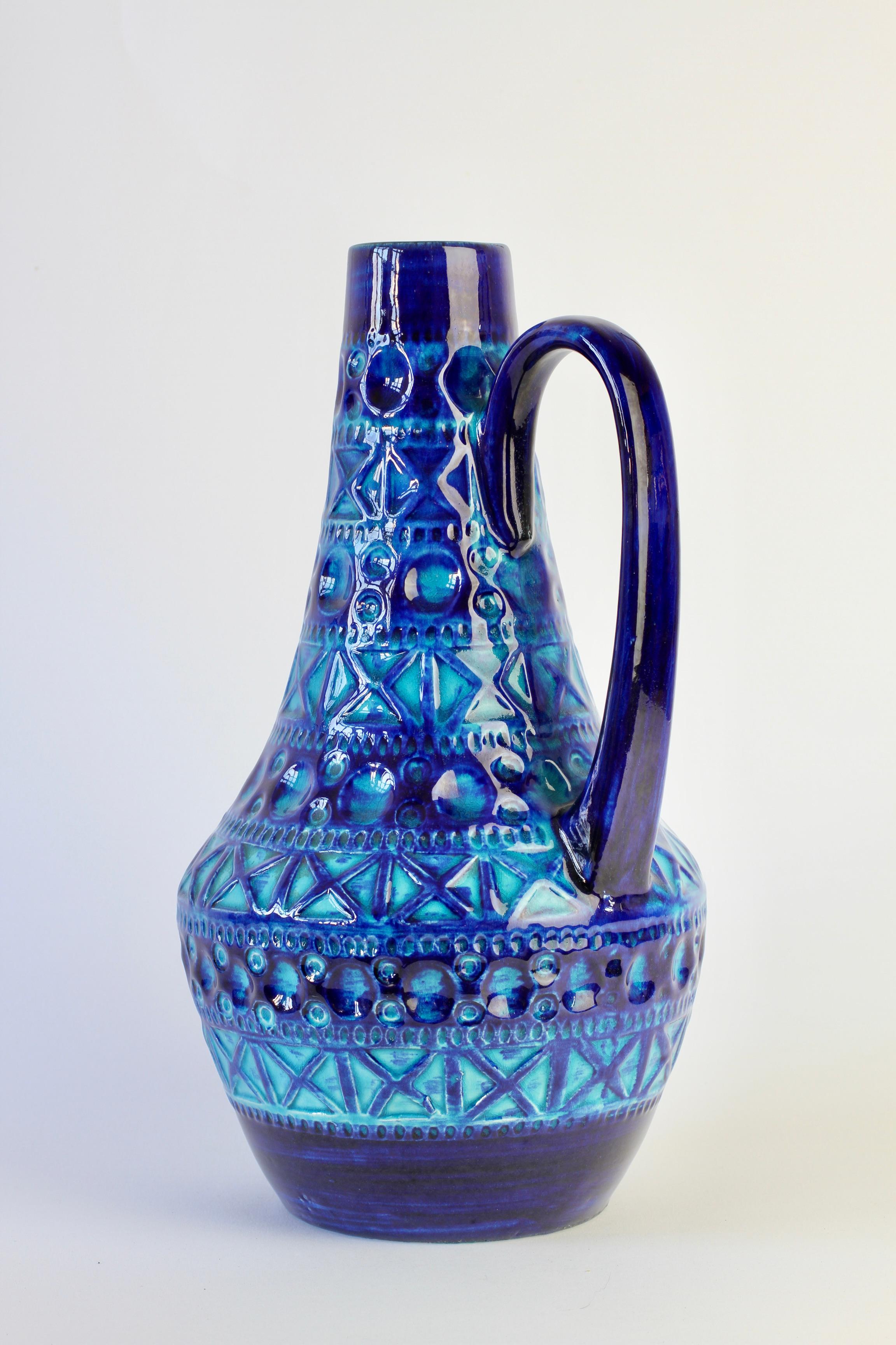 Vase vintage d'Allemagne de l'Ouest de style Bitossi par Bodo Mans pour Bay Pottery, vers 1970 en vente 1