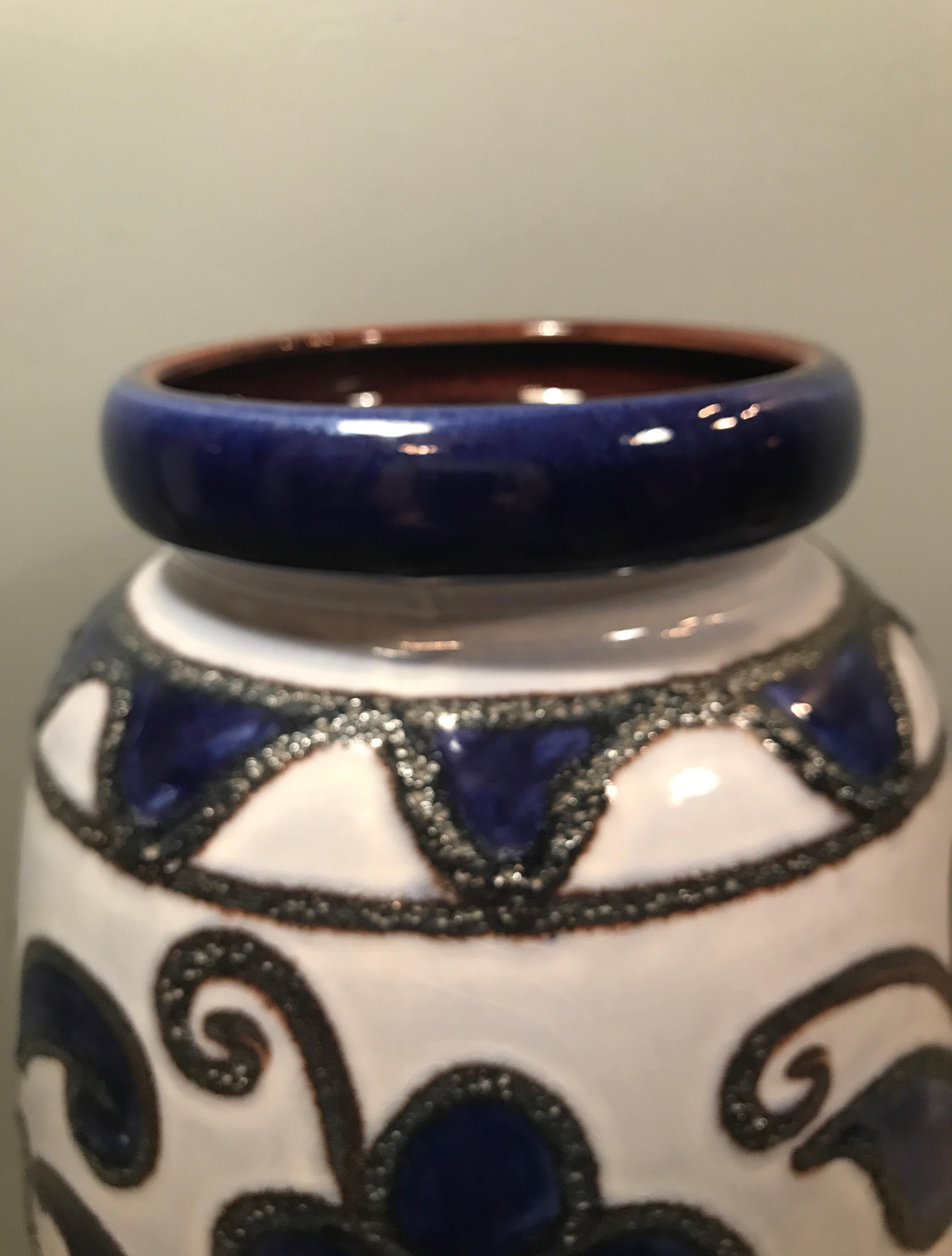 Vintage West German Ceramic Art Vase from the 1970s For Sale 1