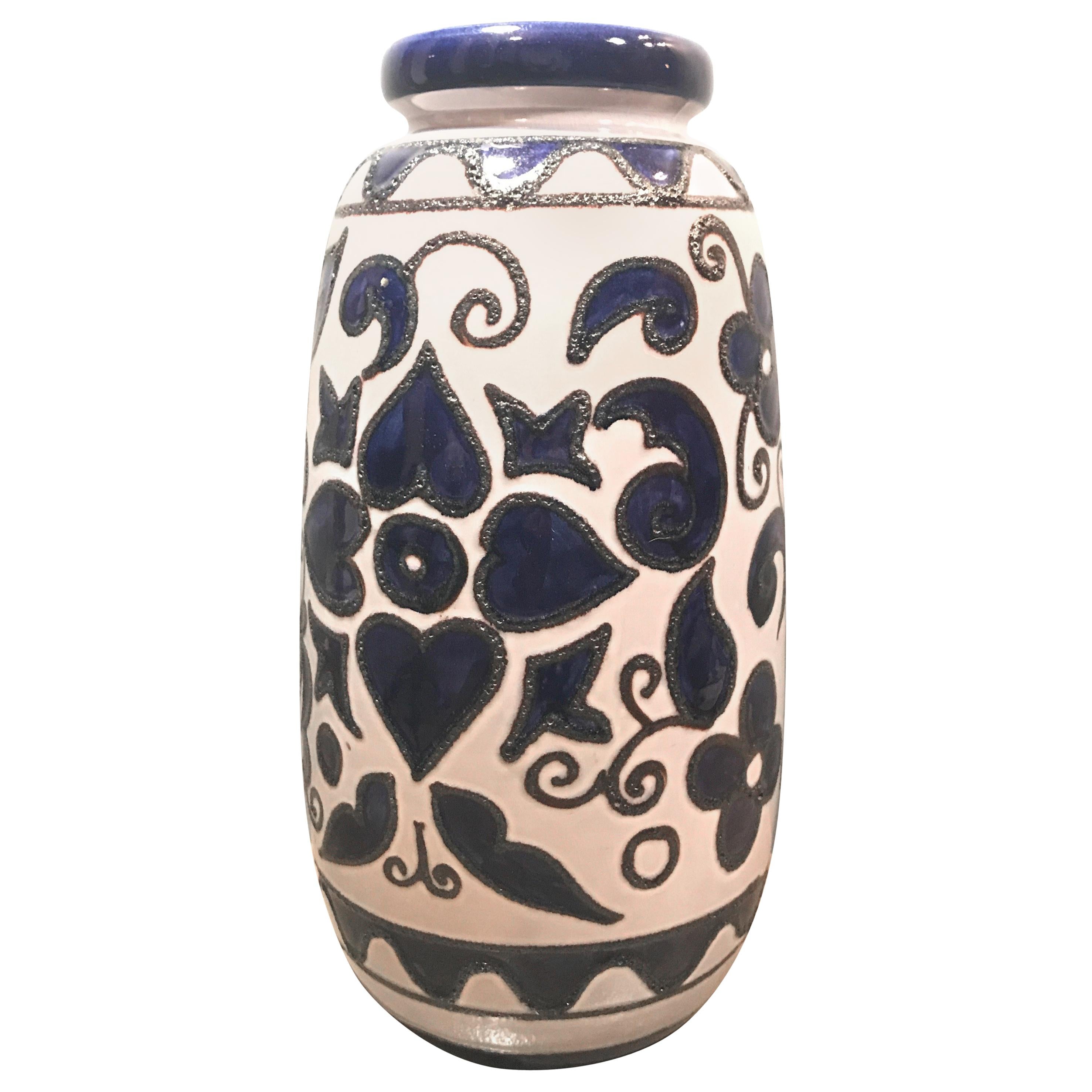 Vintage West German Ceramic Art Vase from the 1970s