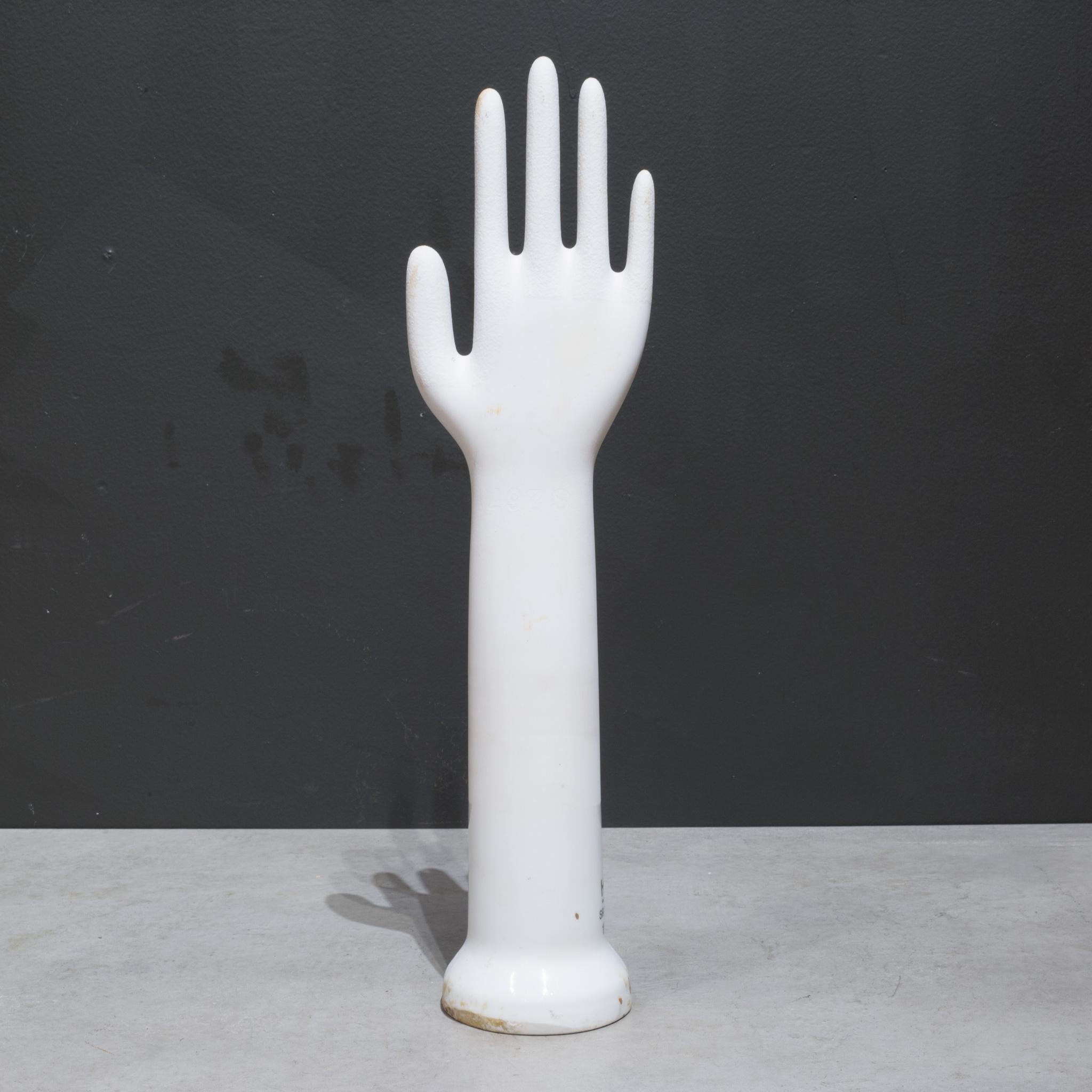 20th Century West German Glazed Porcelain Factory Rubber Glove Molds c.1987  (FREE SHIPPING) For Sale