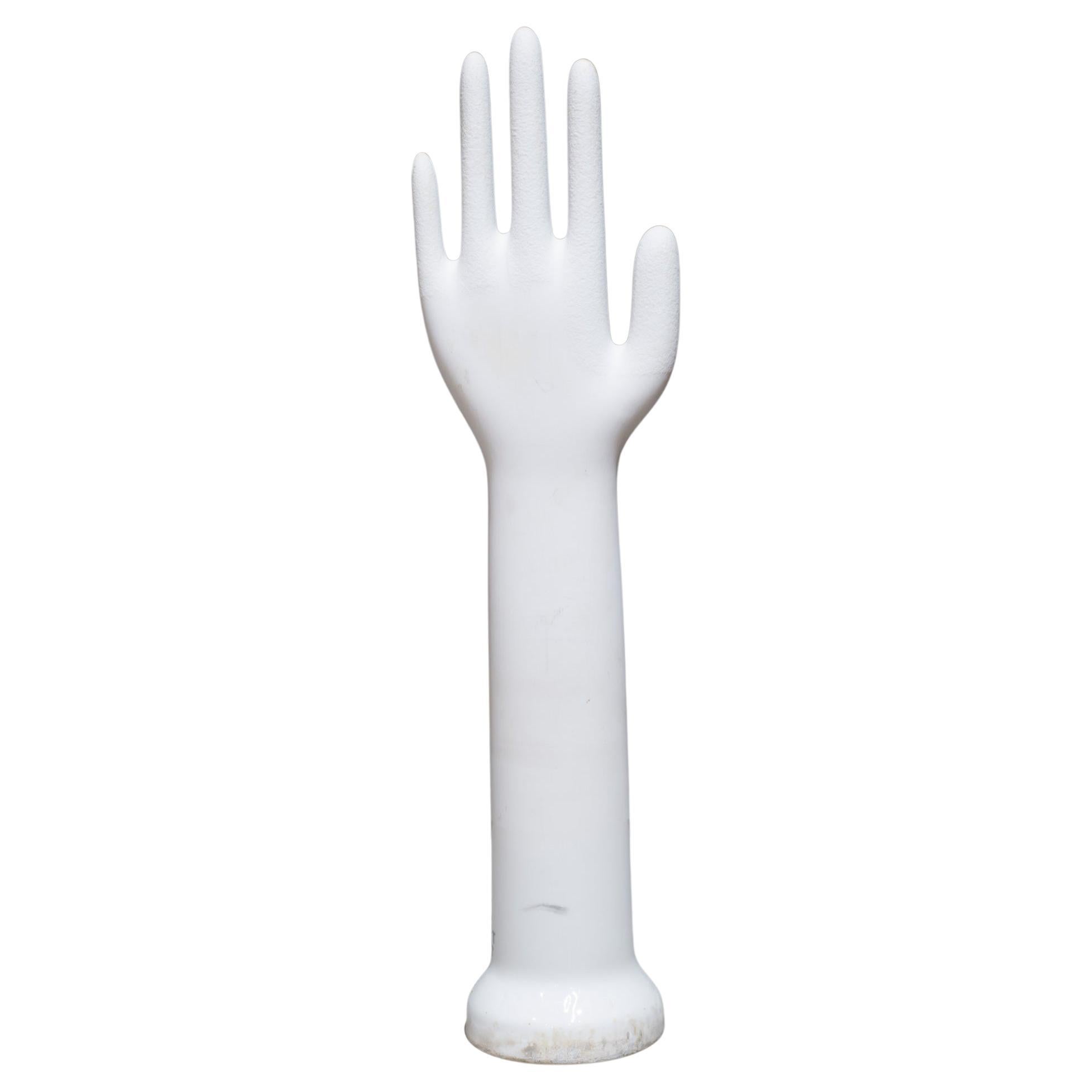 West German Glazed Porcelain Factory Rubber Glove Molds c.1987  (FREE SHIPPING) For Sale