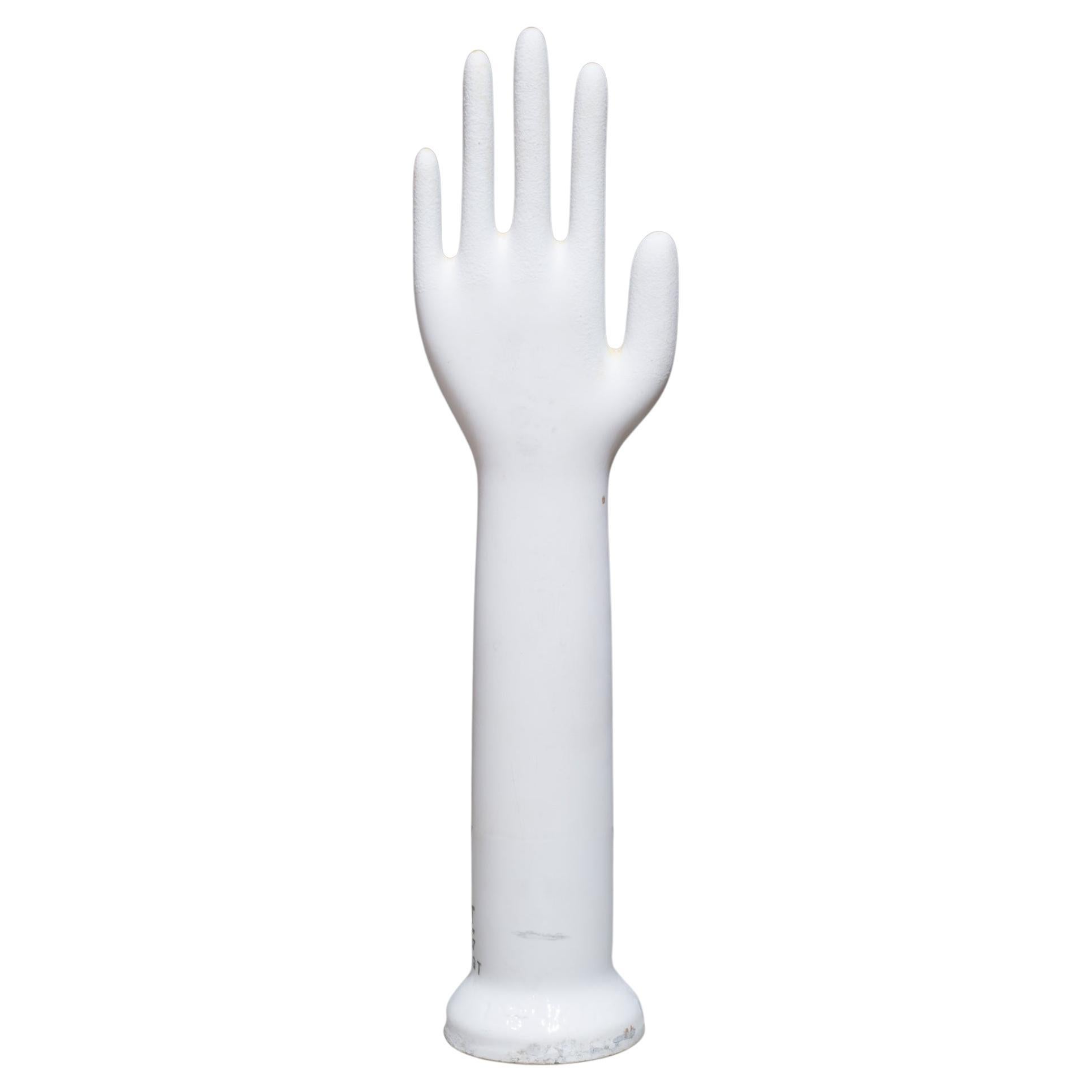 West German Glazed Porcelain Factory Rubber Glove Molds, c.1987  (FREE SHIPPING)