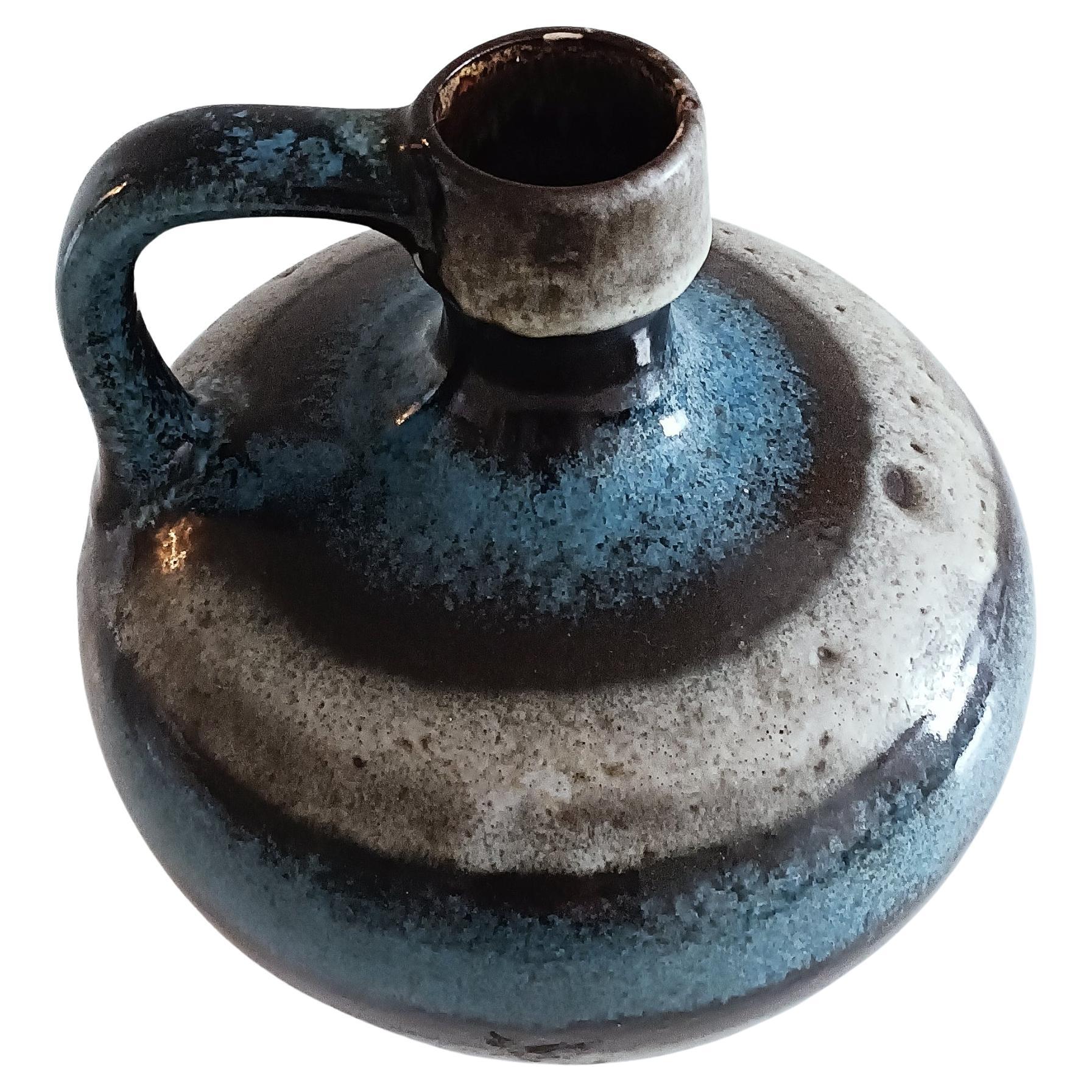Große Westdeutsche Vintage-Vase aus Keramik mit Henkel von Ruscha, 1950er Jahre im Zustand „Hervorragend“ in Valencia, VC